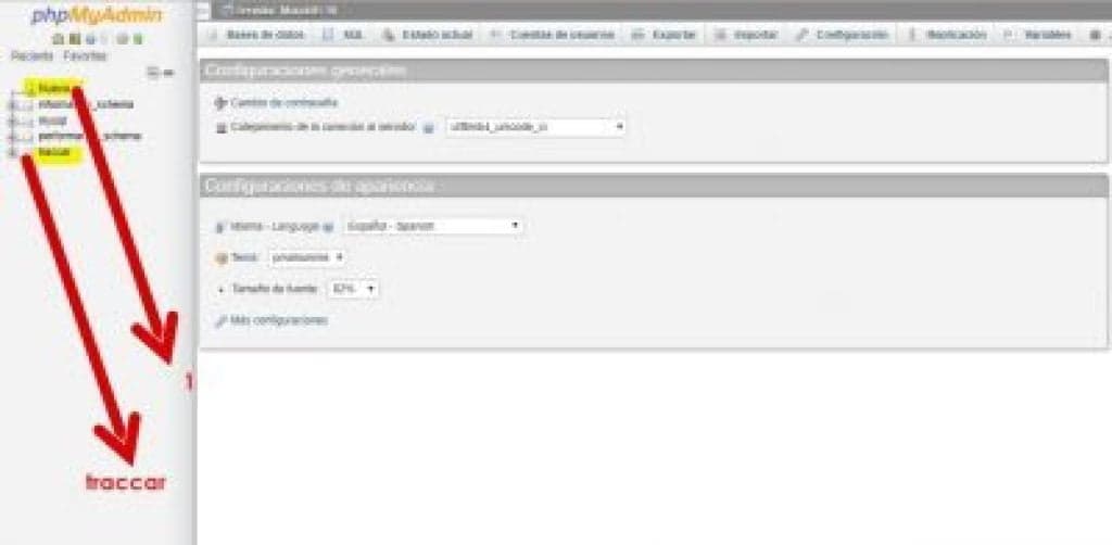 Crear base de datos