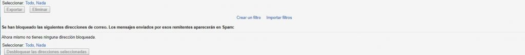 Ir a la sección de filtros de Gmail
