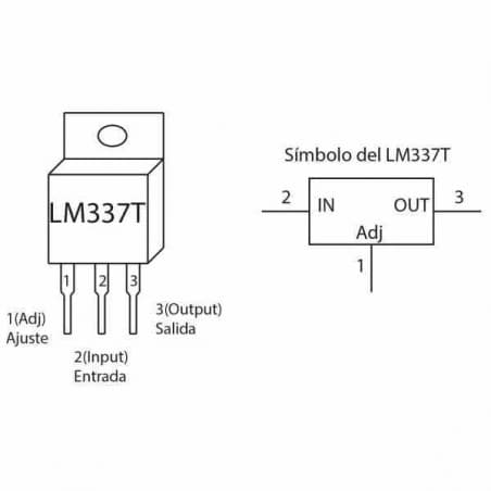 Datasheet Regulador de Voltaje Lineal Ajustable Negativo LM337T