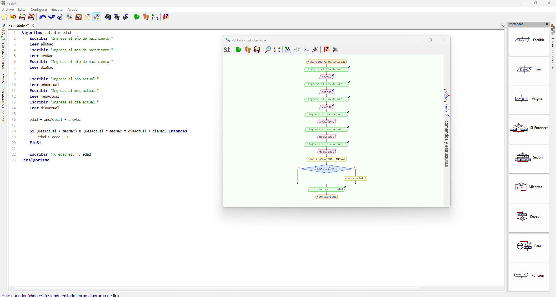 Descargar PseInt Imagen Circuito