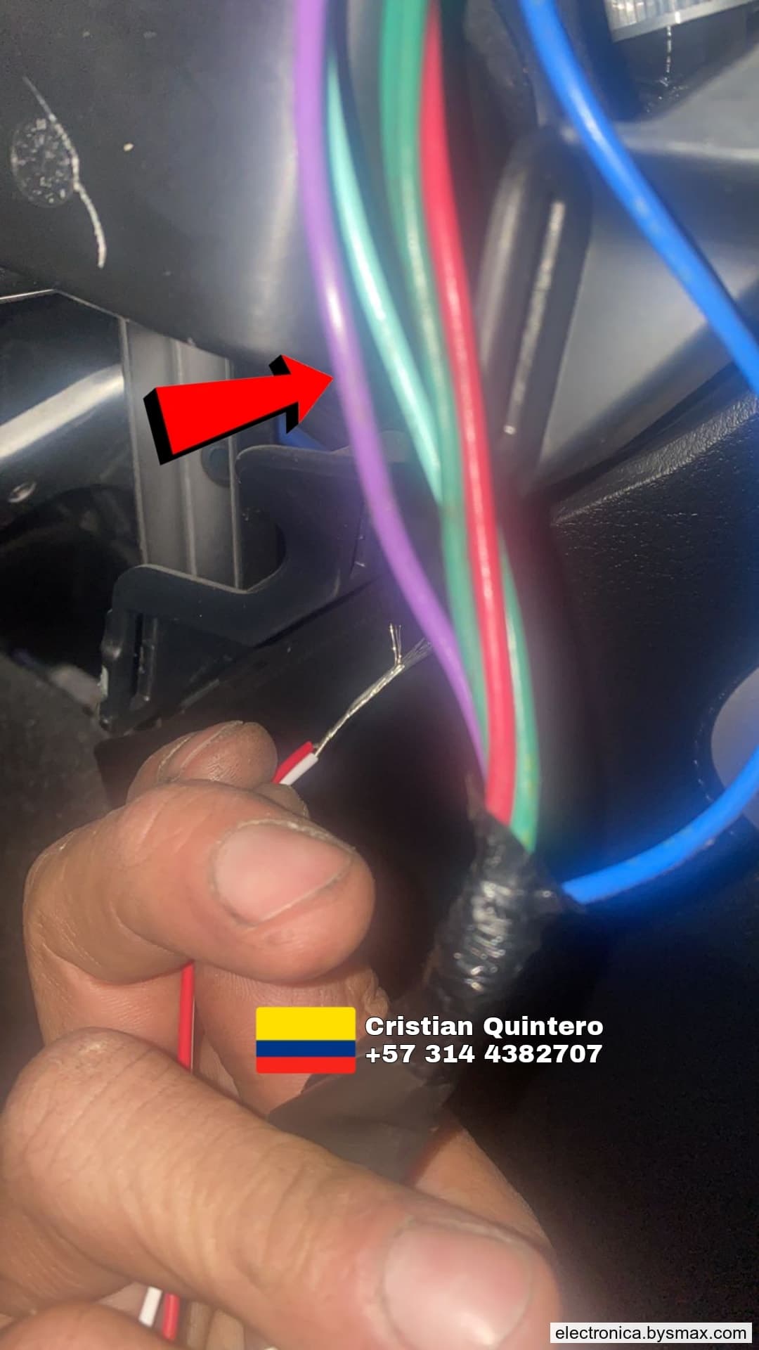 Paso 1: CORTE A IGNICION, CABLE COLOR LILA EN EL SWICHE DE