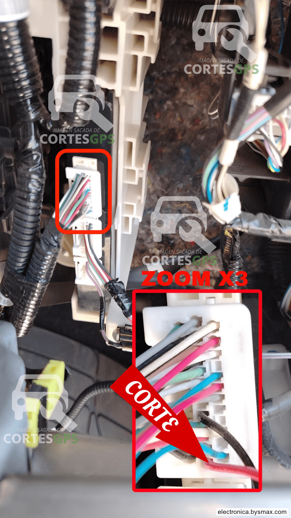 Paso 1: CORTE A IGNICION, CABLE ROJO TRAS LA GUANTERA DEL 
