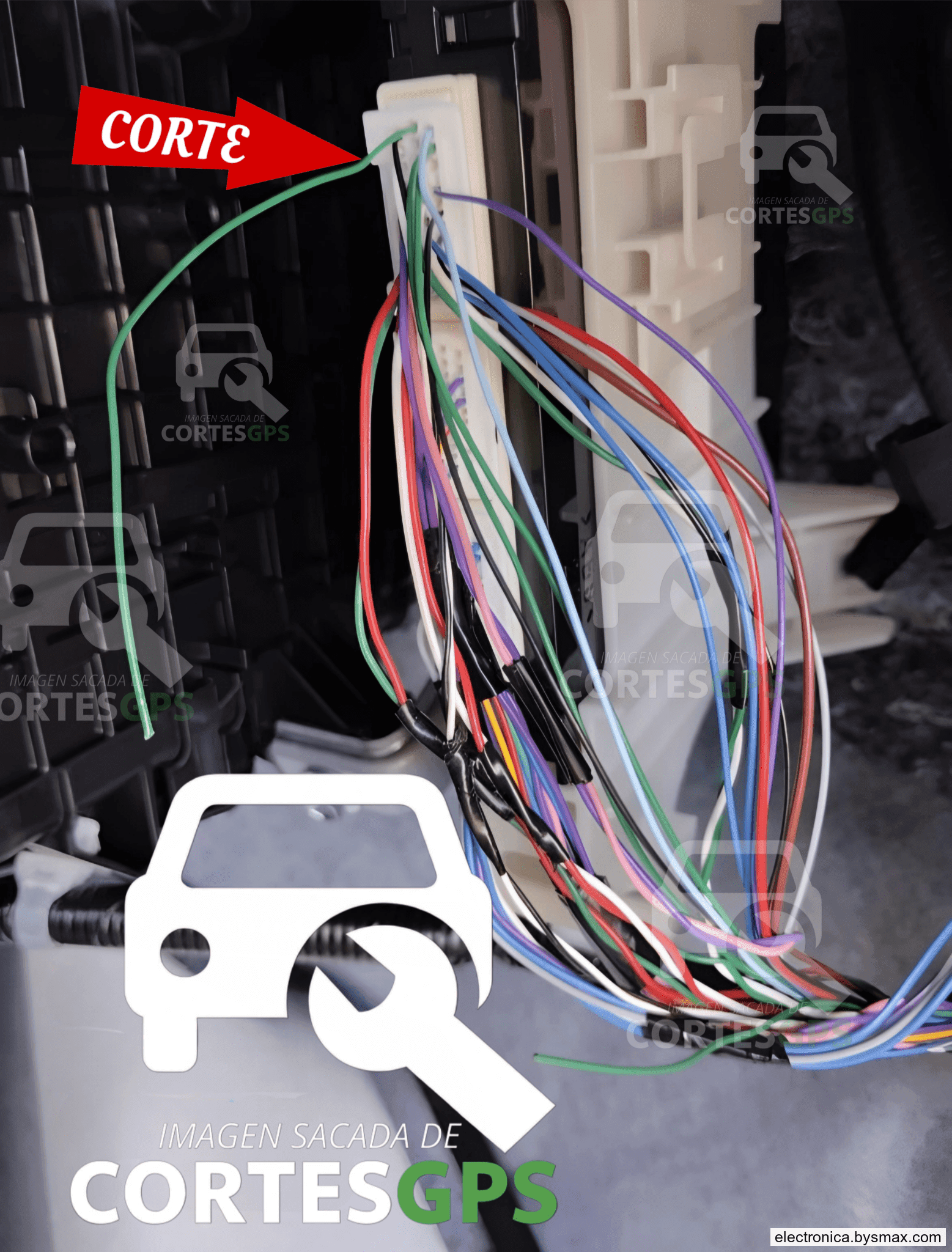 Paso 1: CORTE A IGNICION, CABLE COLOR VERDE TRAS LA GUANTE