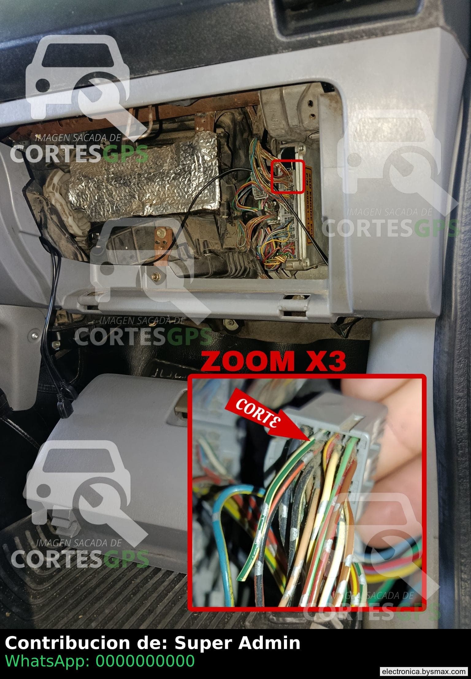 Paso 1: CORTE A LA BCM, CABLE COLOR BLANCO CON FRANJA VERD