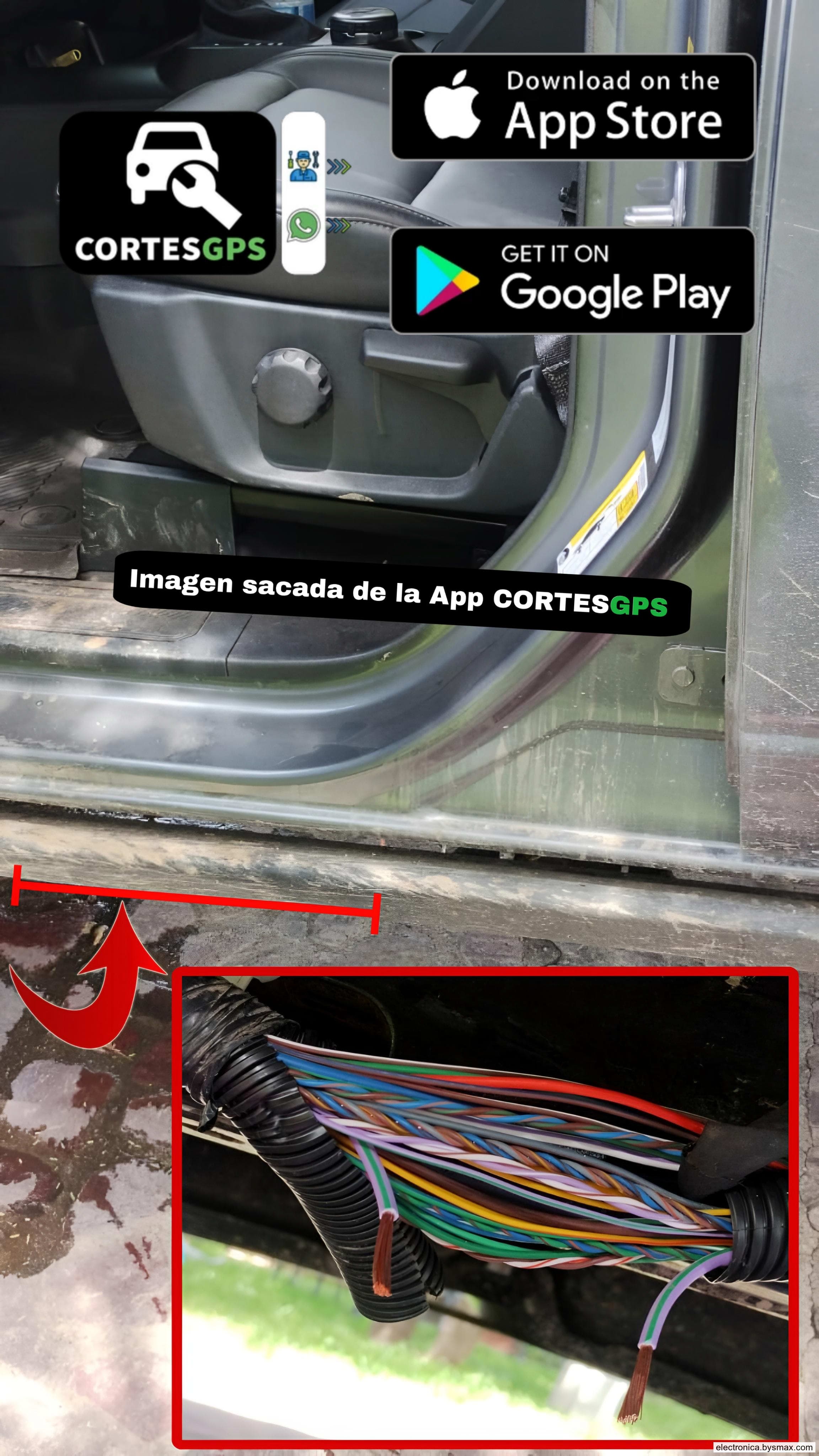 Paso 1: CORTE A LA BOMBA, CABLE COLOR LILA CON FRANJA VERD