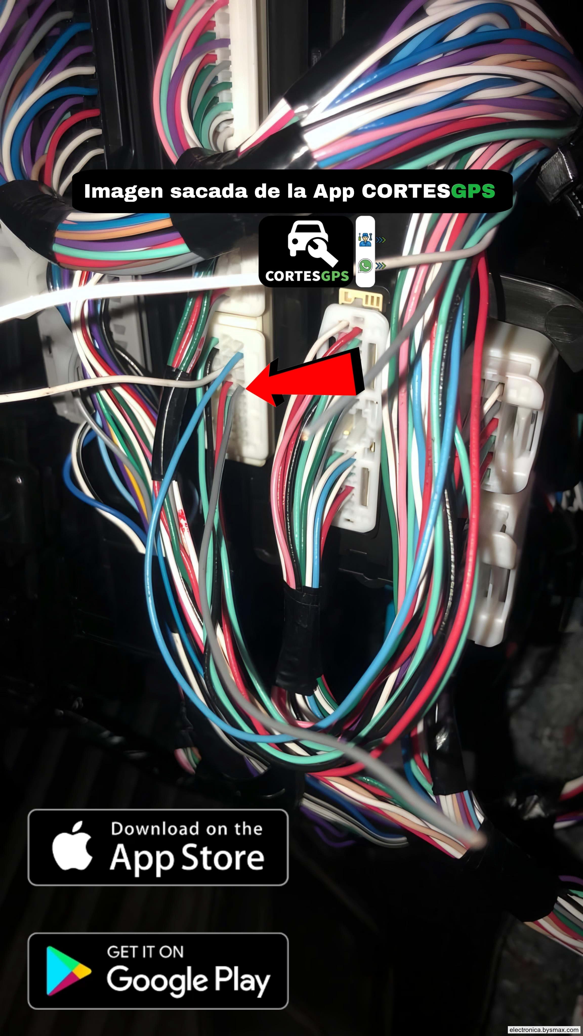 Paso 2: CORTE A LA BCM, CABLE COLOR GRISS UBICADO TRAS LA 