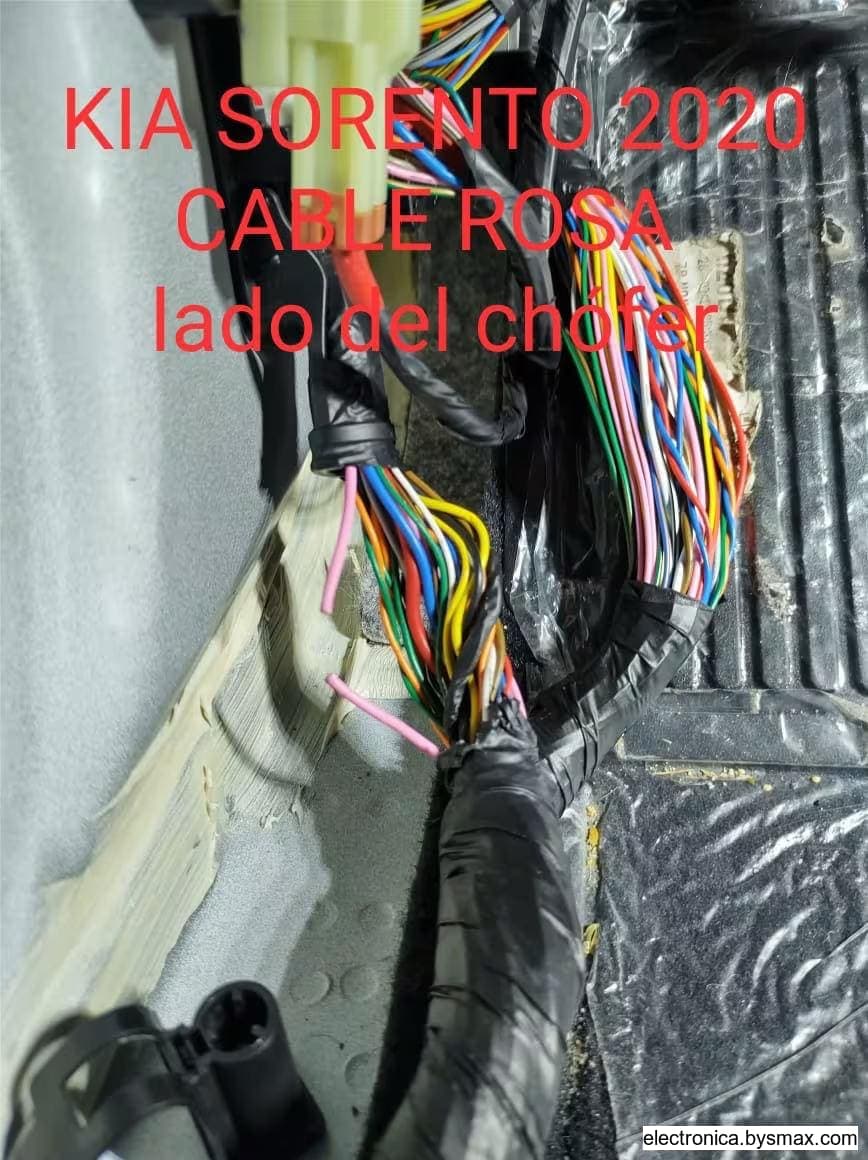 Paso 1: Cable Rosa del lado del chofer