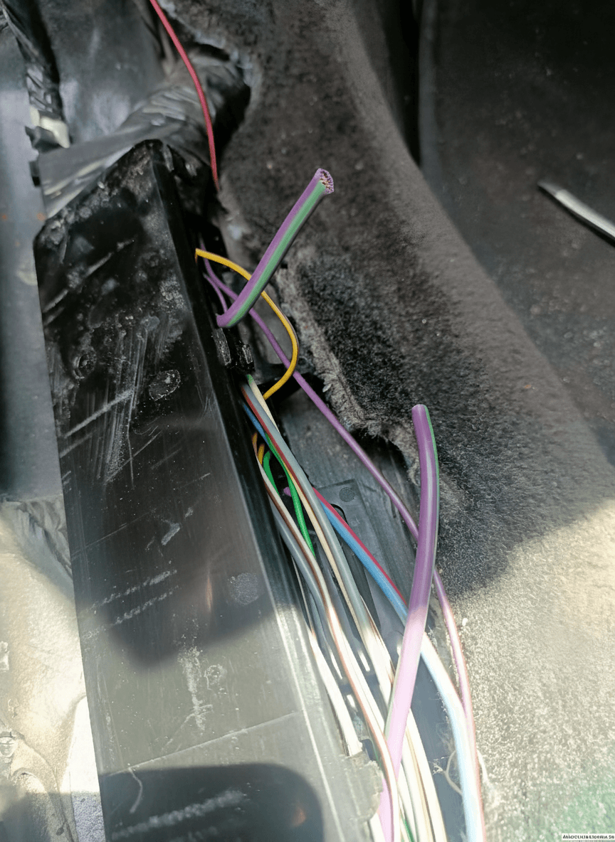 Paso 1: CORTE A LA BOMBA, CABLE COLOR LILA CON FRANJA VERD